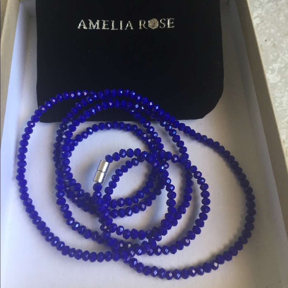 Amelia Rose Blue quartz wrap bracelet